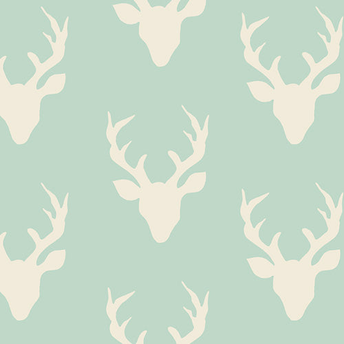 Fat Quarter, Forest Buck in Mint, Hello Bear Collection, Bonnie Christine, Art Gallery