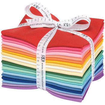 New 1930's Palette - Curated by Darlene Zimmerman, Fat Quarter 20 Pack Bundle, Kona Cotton Solids, Robert Kaufman