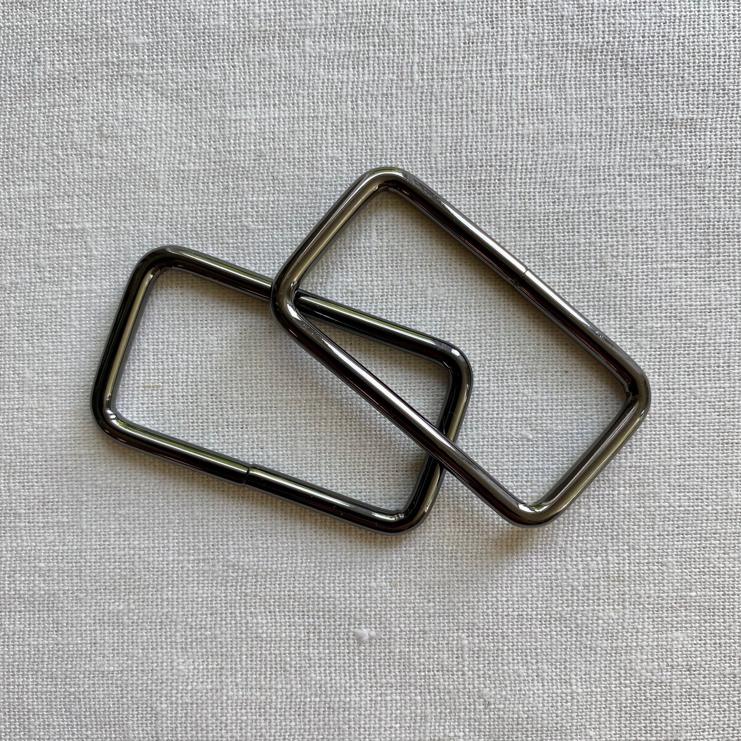 1.5" Rectangle Ring, 2 pack, Gun Metal