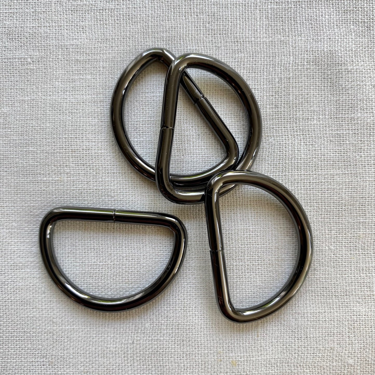 D-Ring 1", 4 pack, Gun Metal