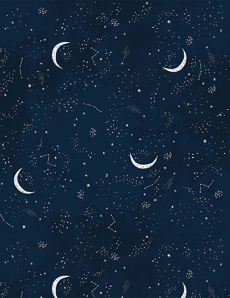 Dear Stella, Crescent Moon, Brave Enough Dream Flannel, One piece 41"x44"