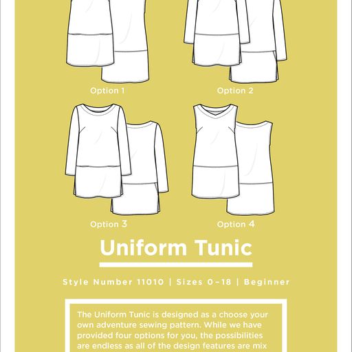 Grainline Studio, Uniform Tunic, Size 0-18