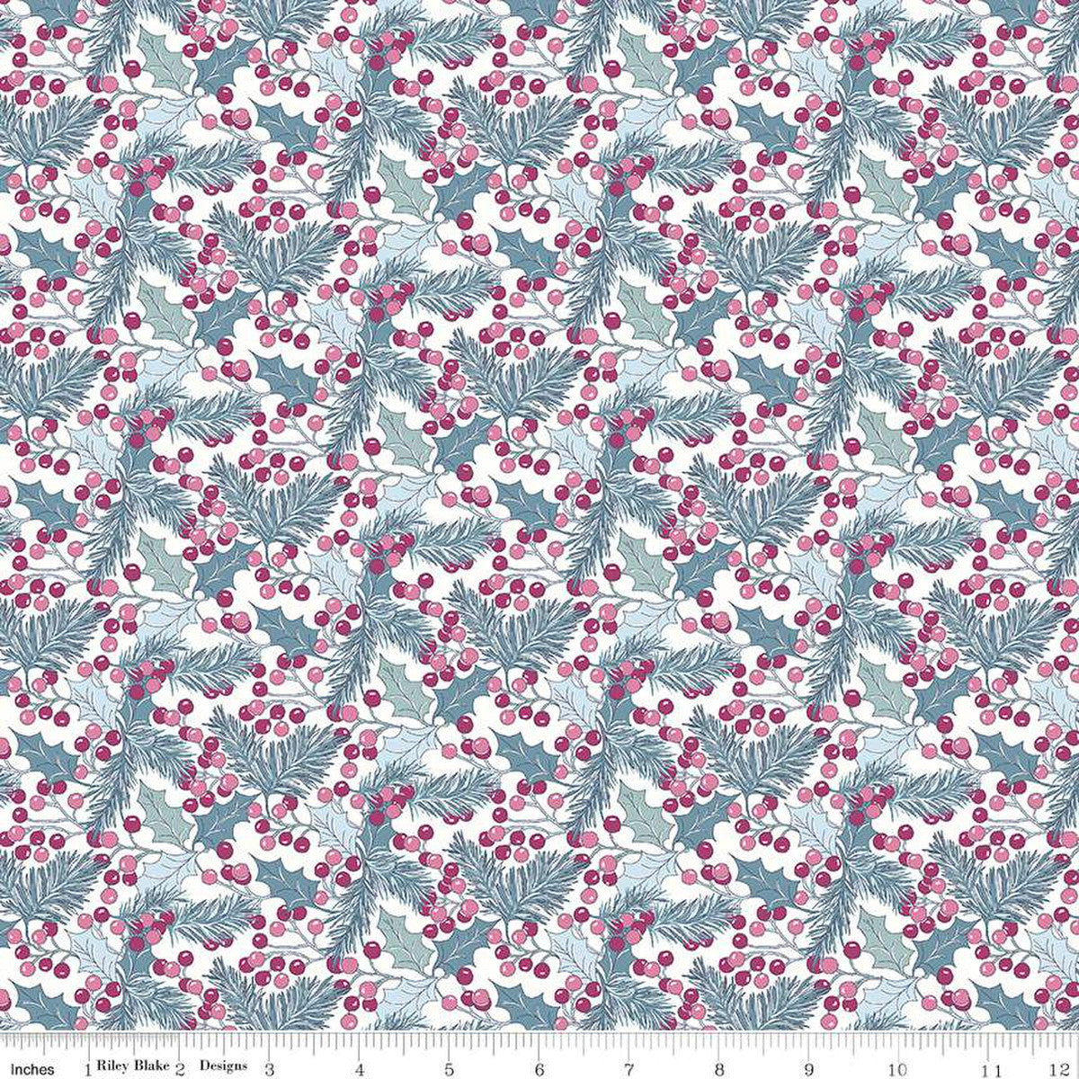Winterberry Holly B, A Woodland Christmas, Liberty Fabrics, Sold per 1/2 meter