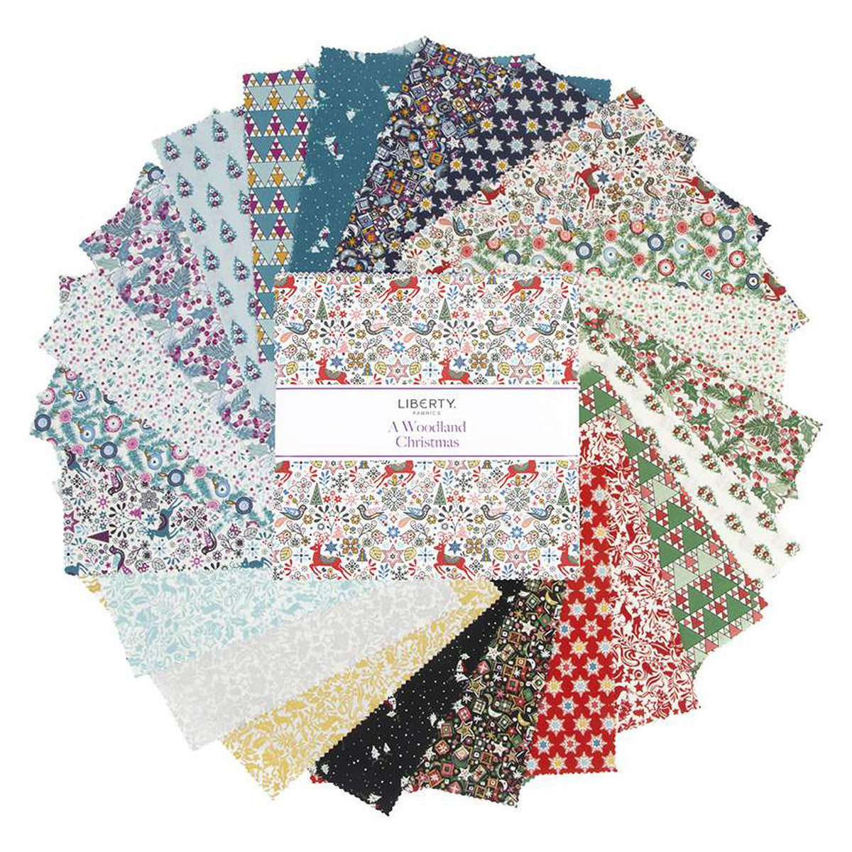 A Woodland Christmas, Liberty Fabrics, Fat Quarter Bundle, 24 pieces