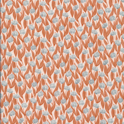 Flourish in Cantaloupe, All That Wander, Juliana Tipton, Cloud 9 Fabrics, per 1/2 meter