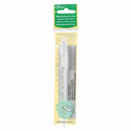 Clover, White Ink Marker, Water Soluble or Iron Off Marking Pen