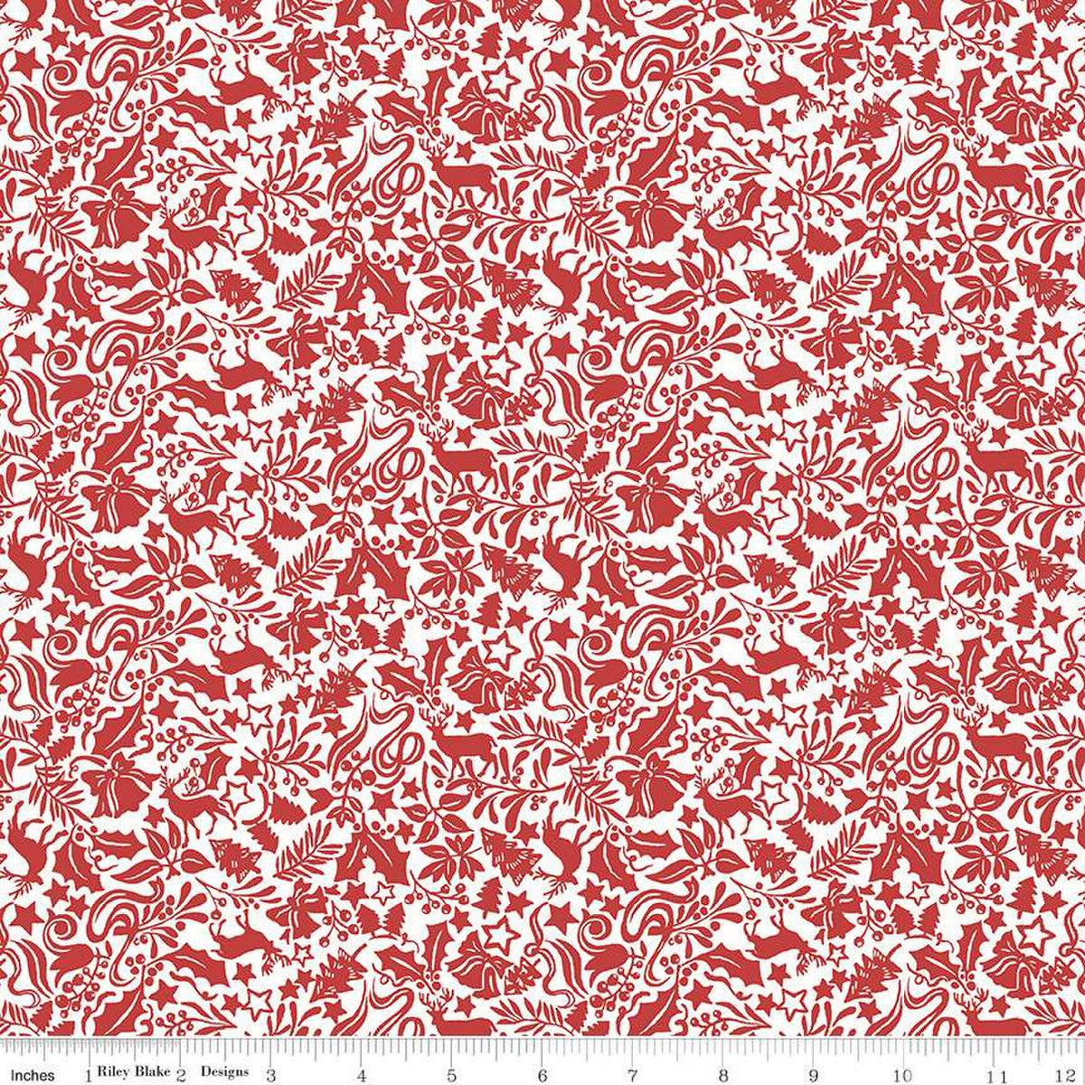 Enchanted Forest A, A Woodland Christmas, Liberty Fabrics, Sold per 1/2 meter