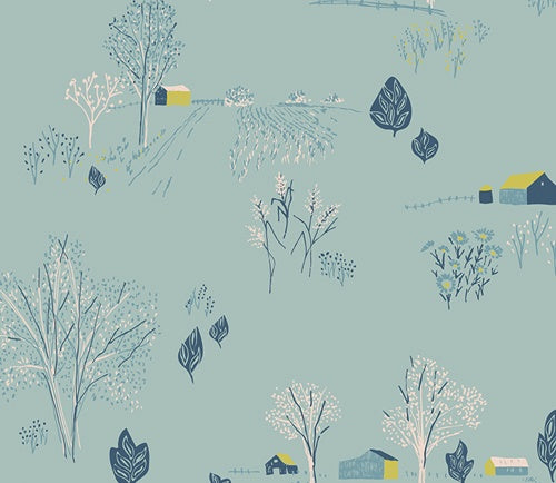 Fat Quarter, Scenic Blue Sky, Bountiful, Sharon Holland, Art Gallery