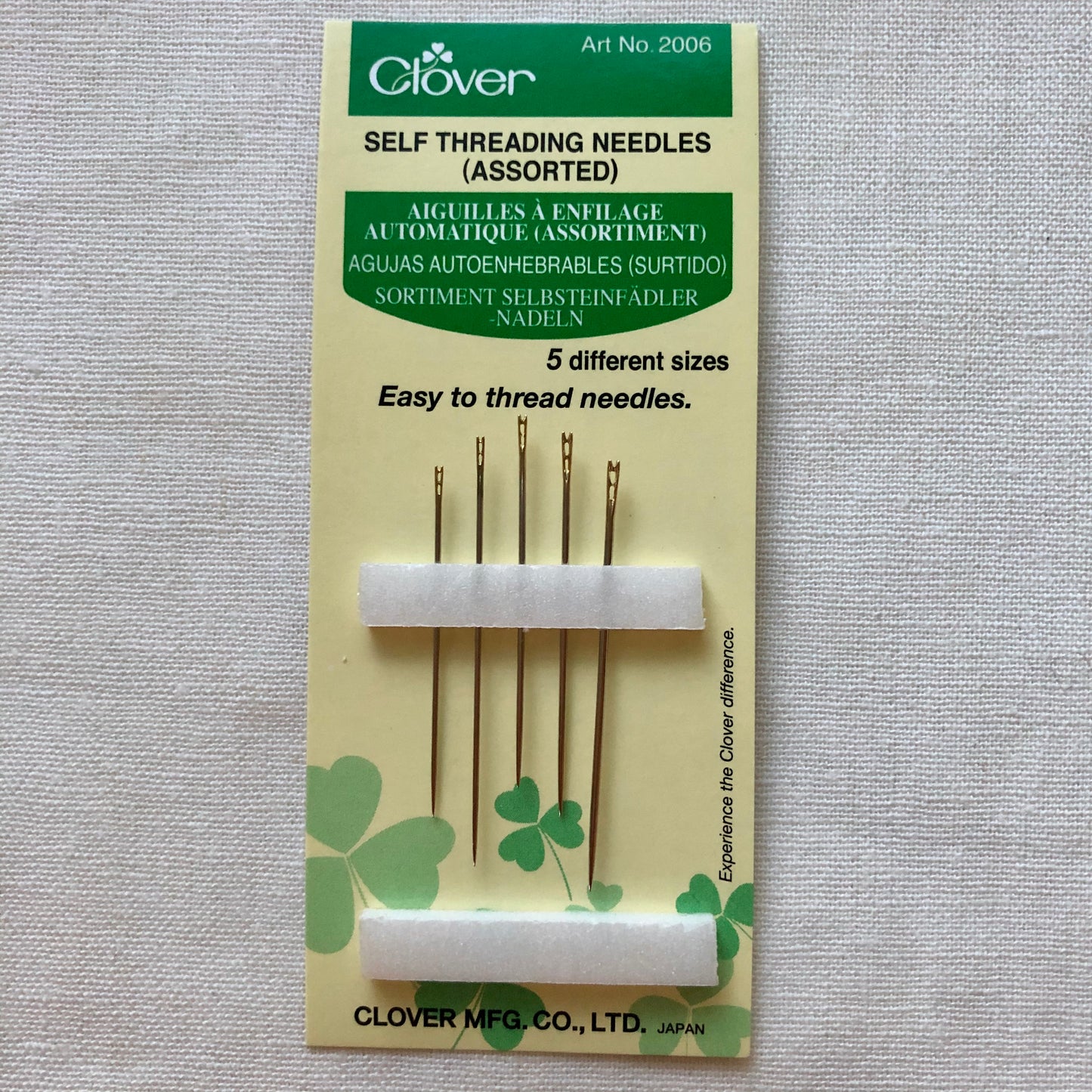 Clover Self Threading Needles Assorted