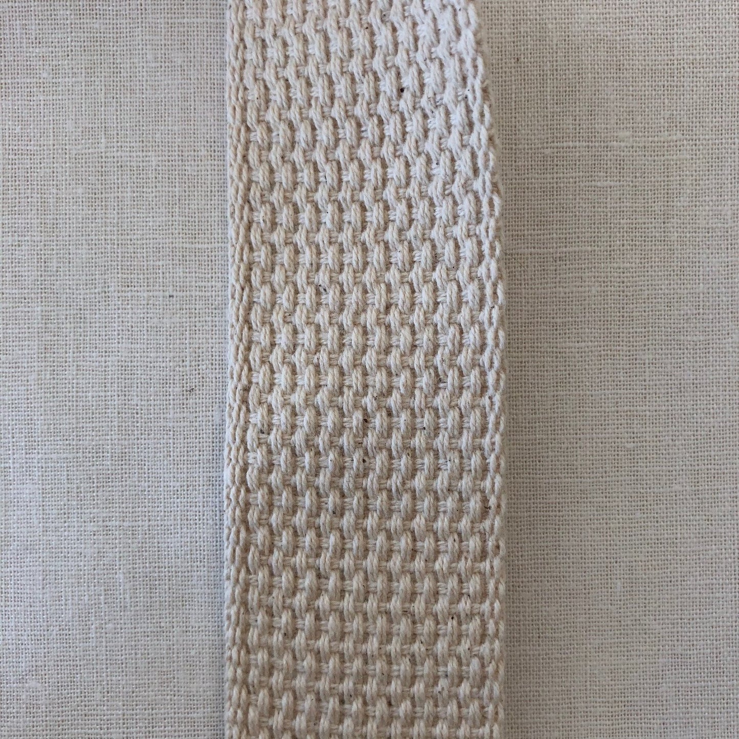 Cotton Webbing, 1.5" Width, Natural, per meter