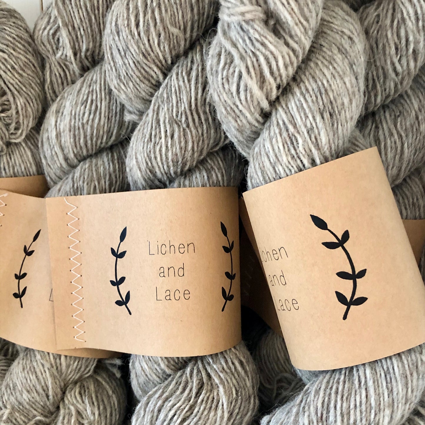 Rustic Heather Sport, Birch, Lichen and Lace