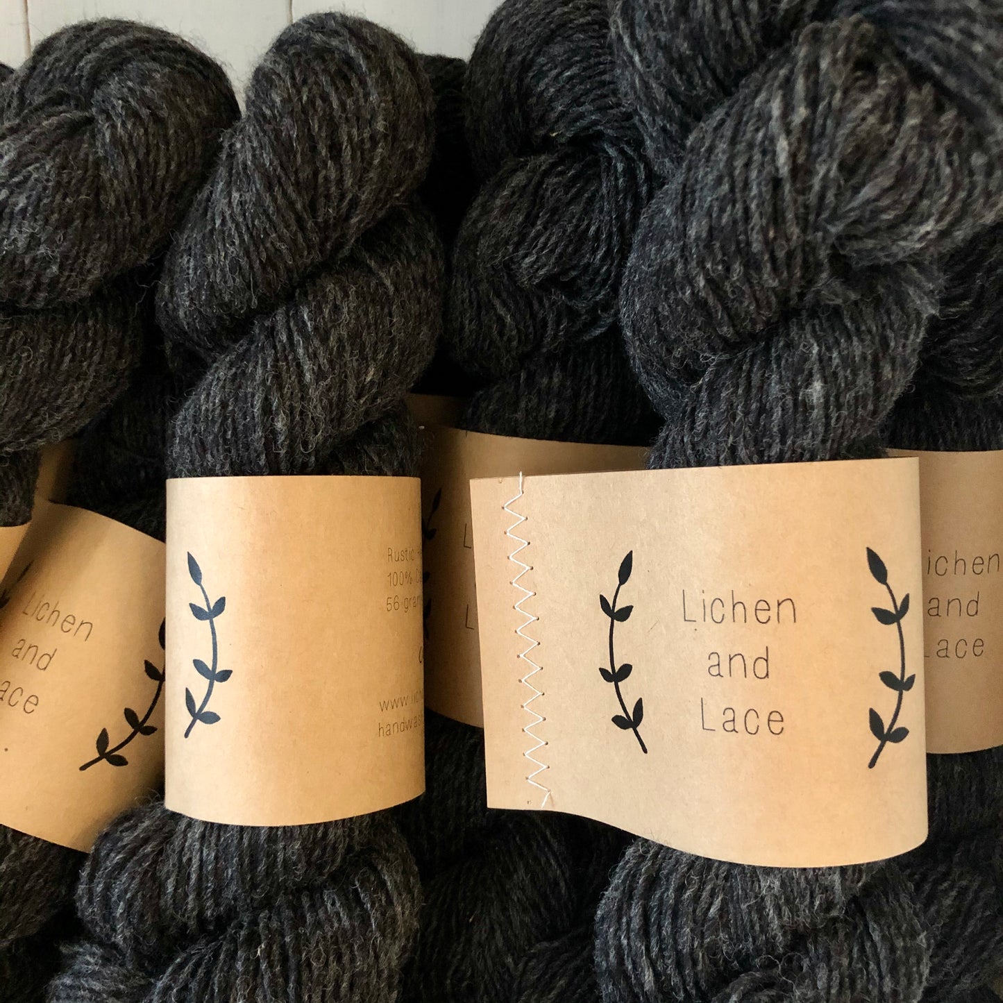 Rustic Heather Sport, Coal, Lichen and Lace