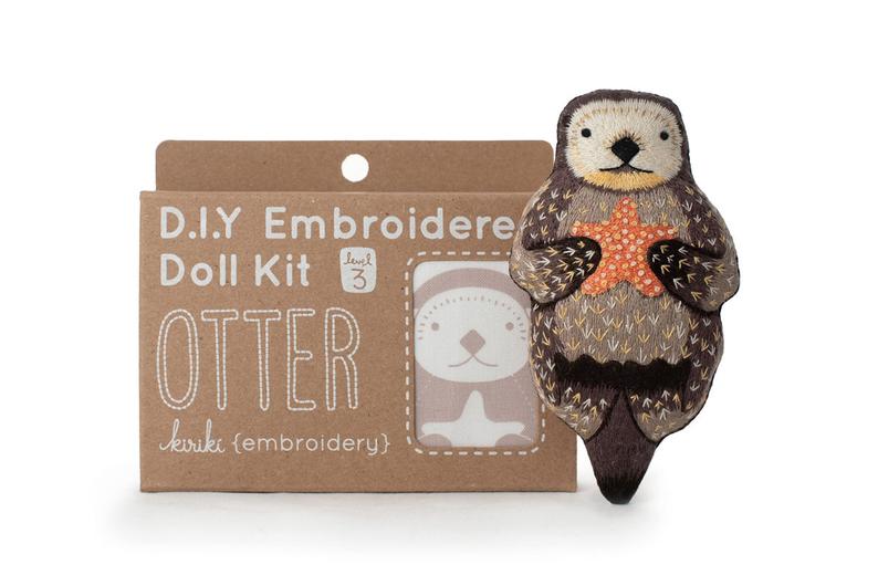 Kiriki Press, Embroidery Kit, Otter