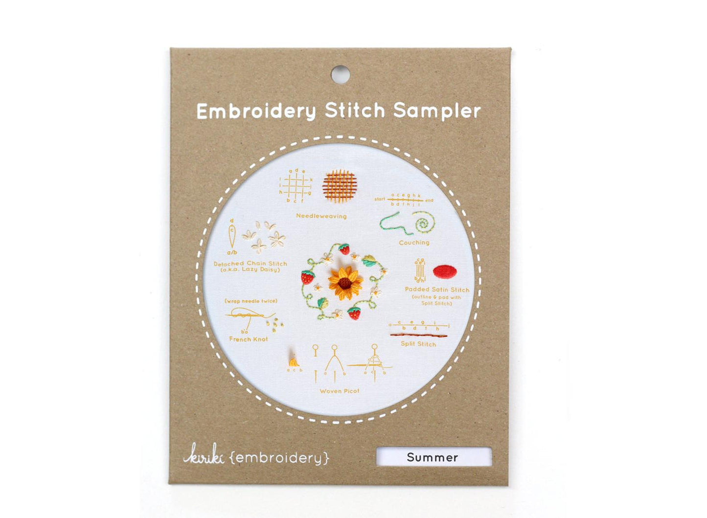 Kiriki Press, Embroidery Stitch Sampler, Summer
