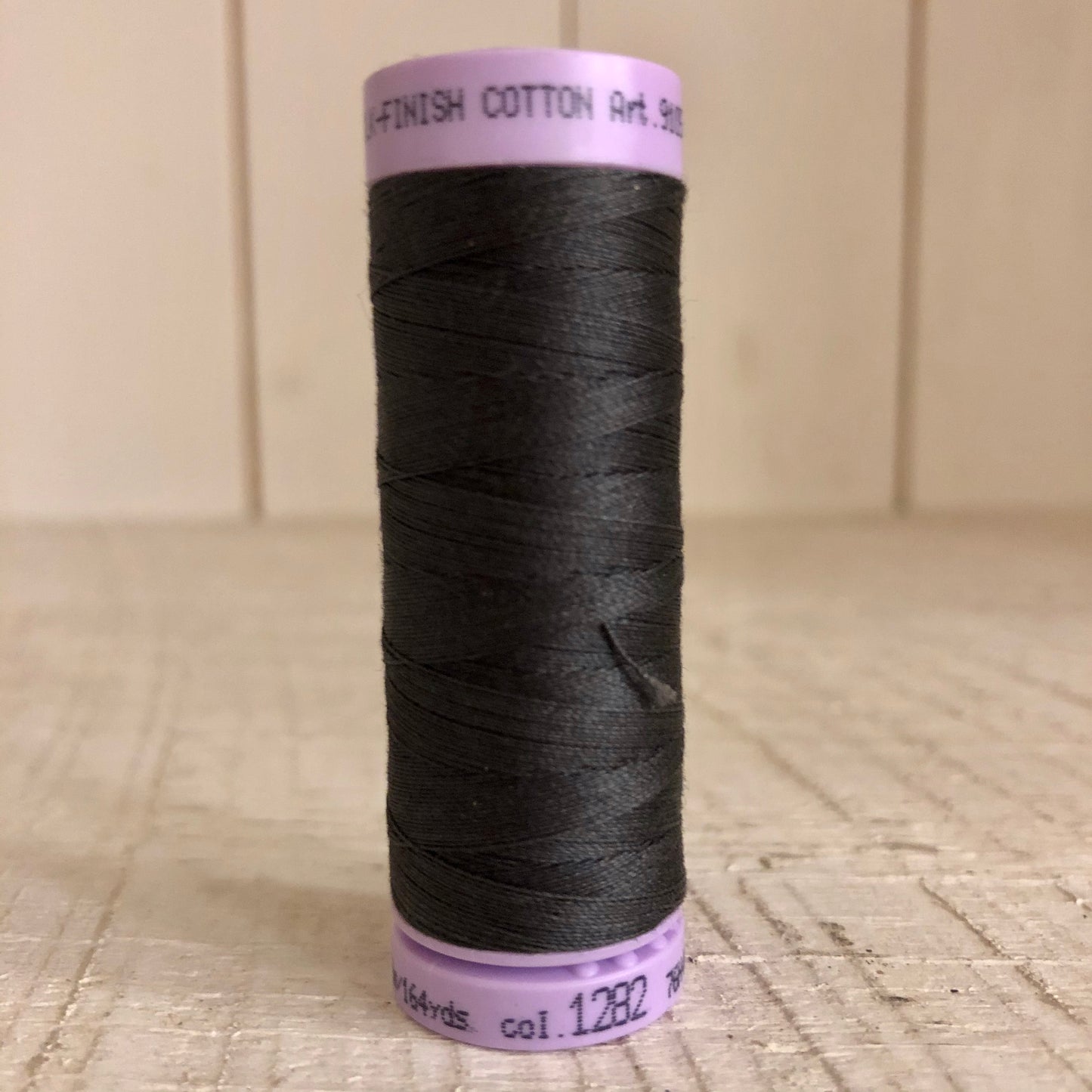 Mettler Silk Finish Cotton Thread, Charcoal 1282, 150 meter Spool