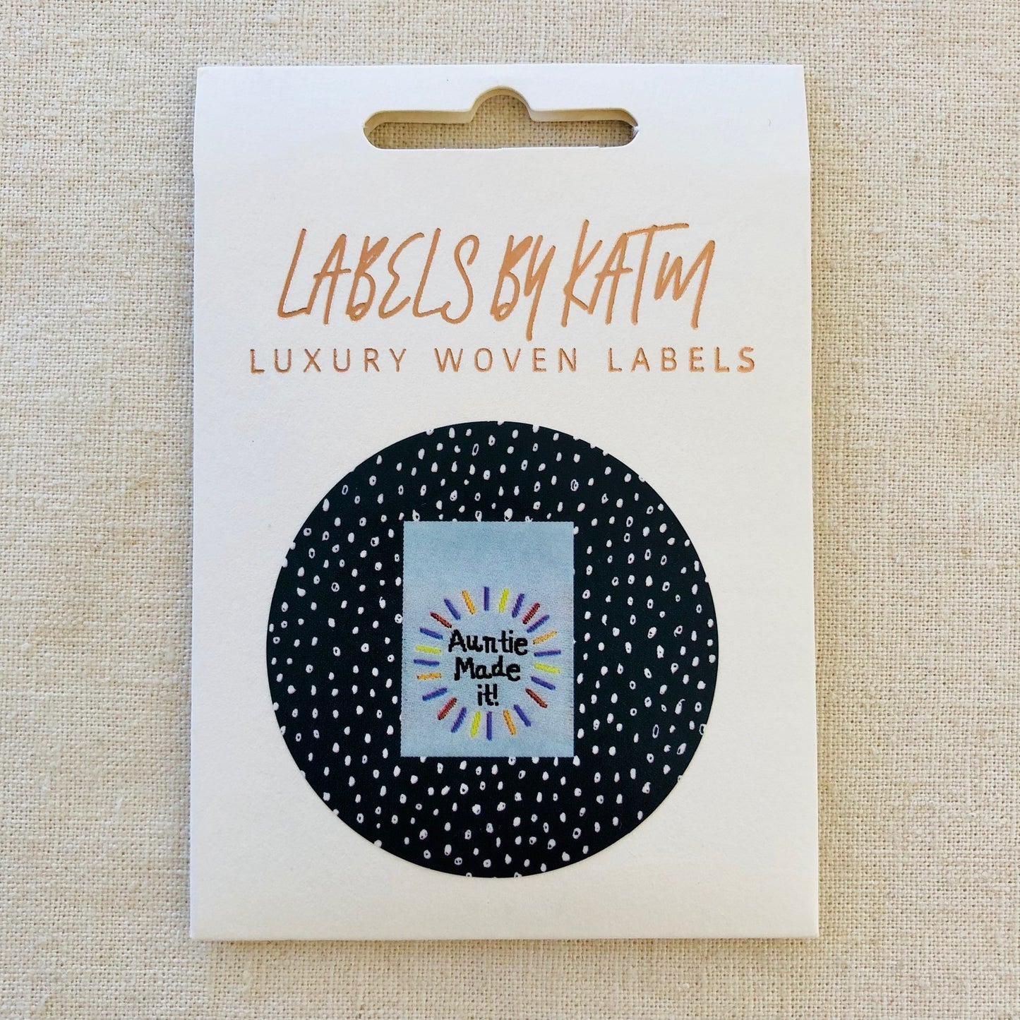 Labels by KATM, Kylie and the Machine Woven Labels, Auntie Made It, 10 labels per Pack
