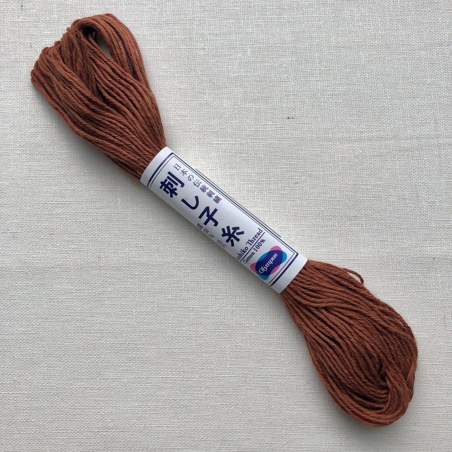 Olympus Sashiko Thread, 22yrds / 20m Skein, Brown #3