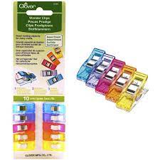 Clover Wonder Clips, Assorted Colours, 10 pieces, 3185