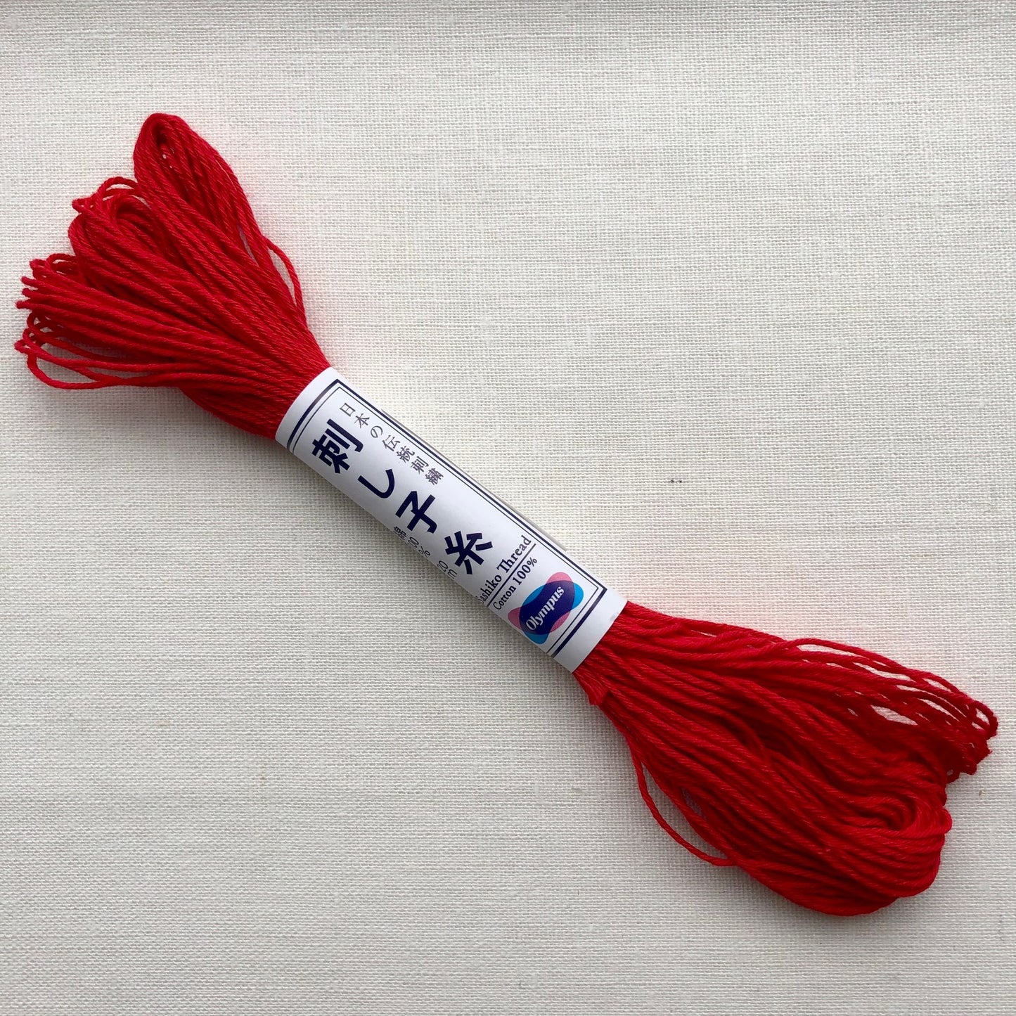 Olympus Sashiko Thread, 22 yrds / 20m Skein, Red #15
