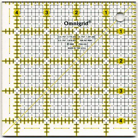 OmniGrid Ruler, 6" x 6" Square Ruler