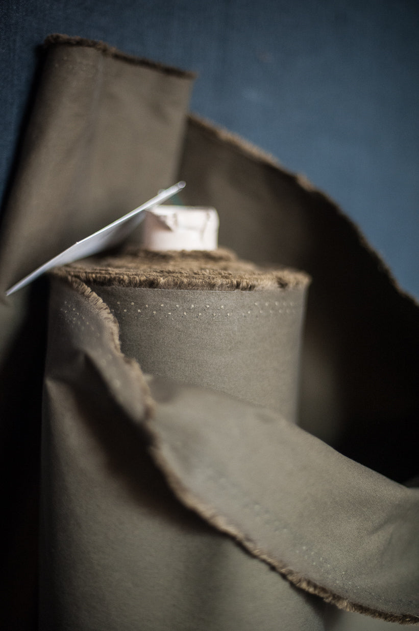 Dry Organic Cotton Oilskin, Khaki, Merchant & Mills, per 1/2 meter