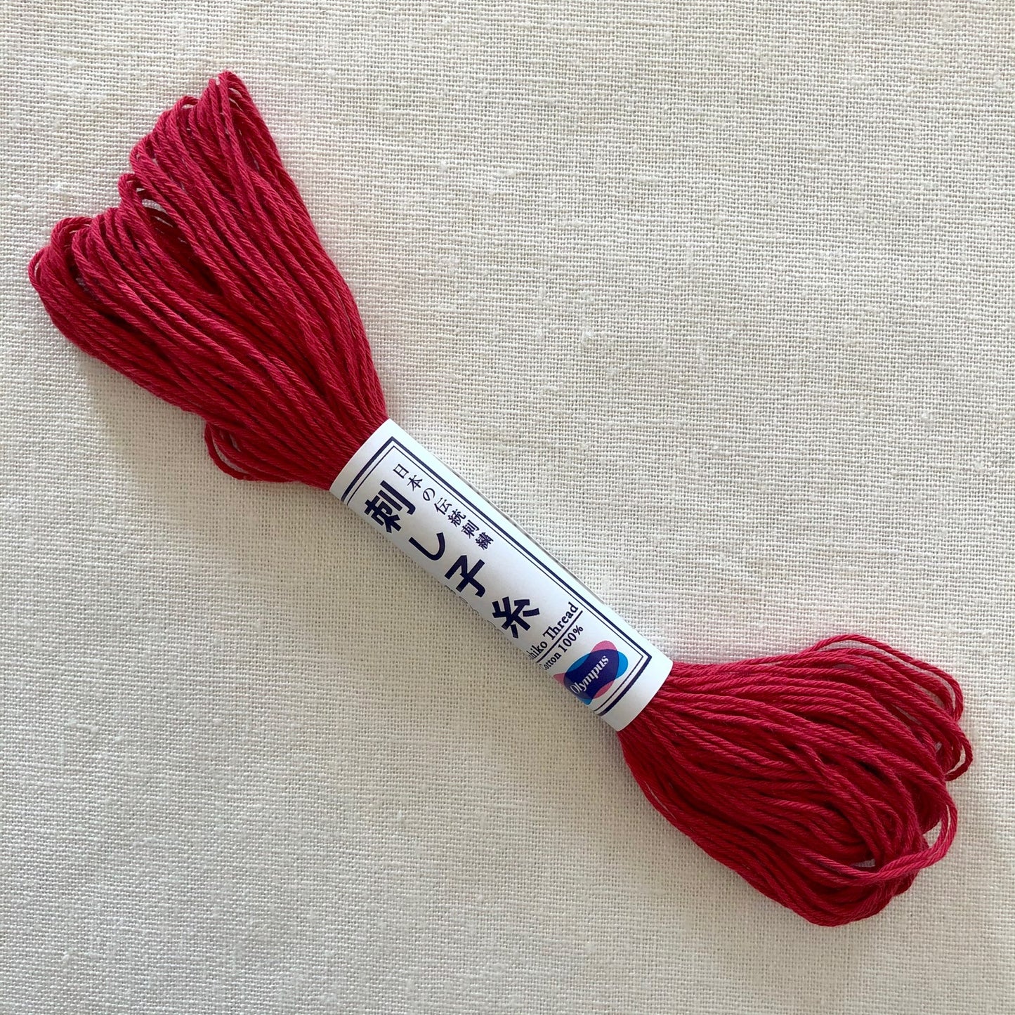Olympus Sashiko Thread, 22 yrds / 20m Skein, Rose Red #12