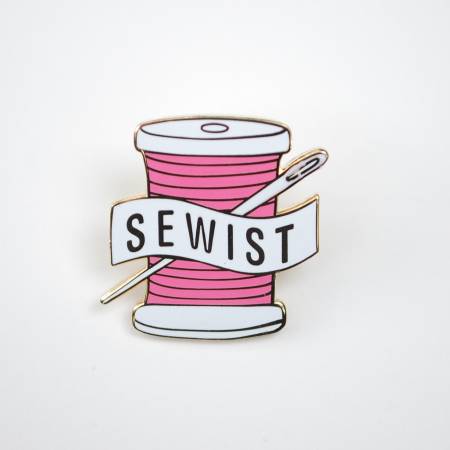 Sewist Enamel Pin in Pink