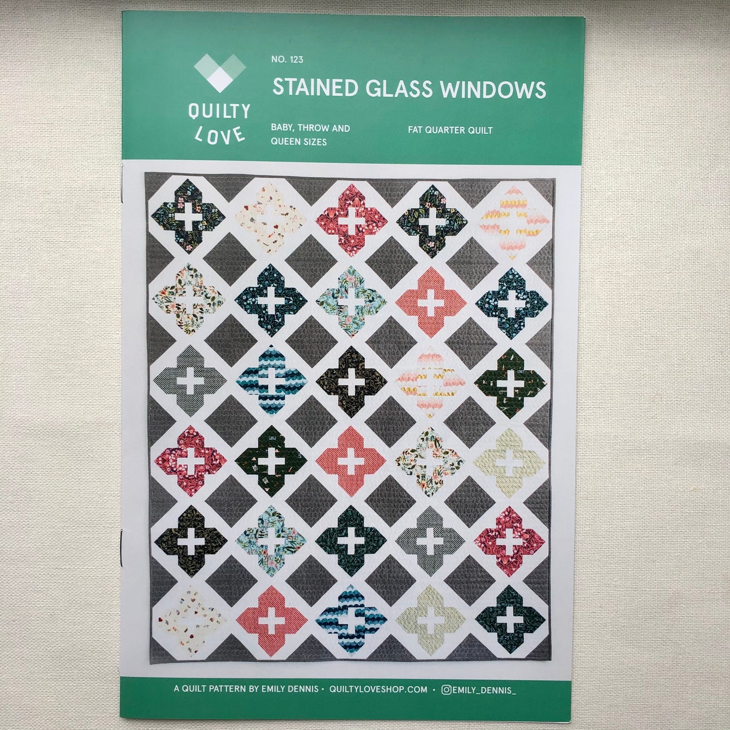 Stained Glass Windows Quilt Pattern 123, Quilty Love