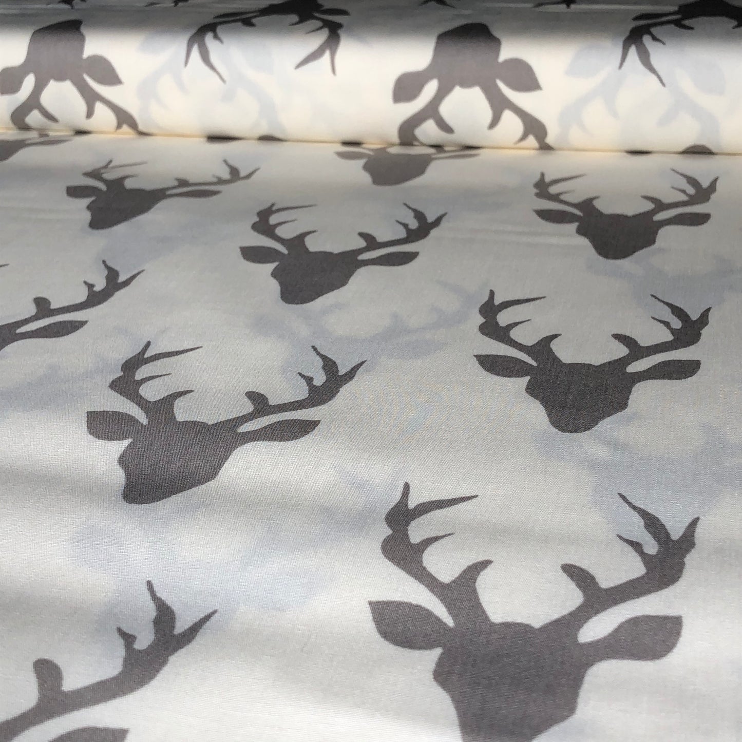 Buck Forest in Silver, Hello Bear Collection, Bonnie Christine, Art Gallery, per 1/2 meter