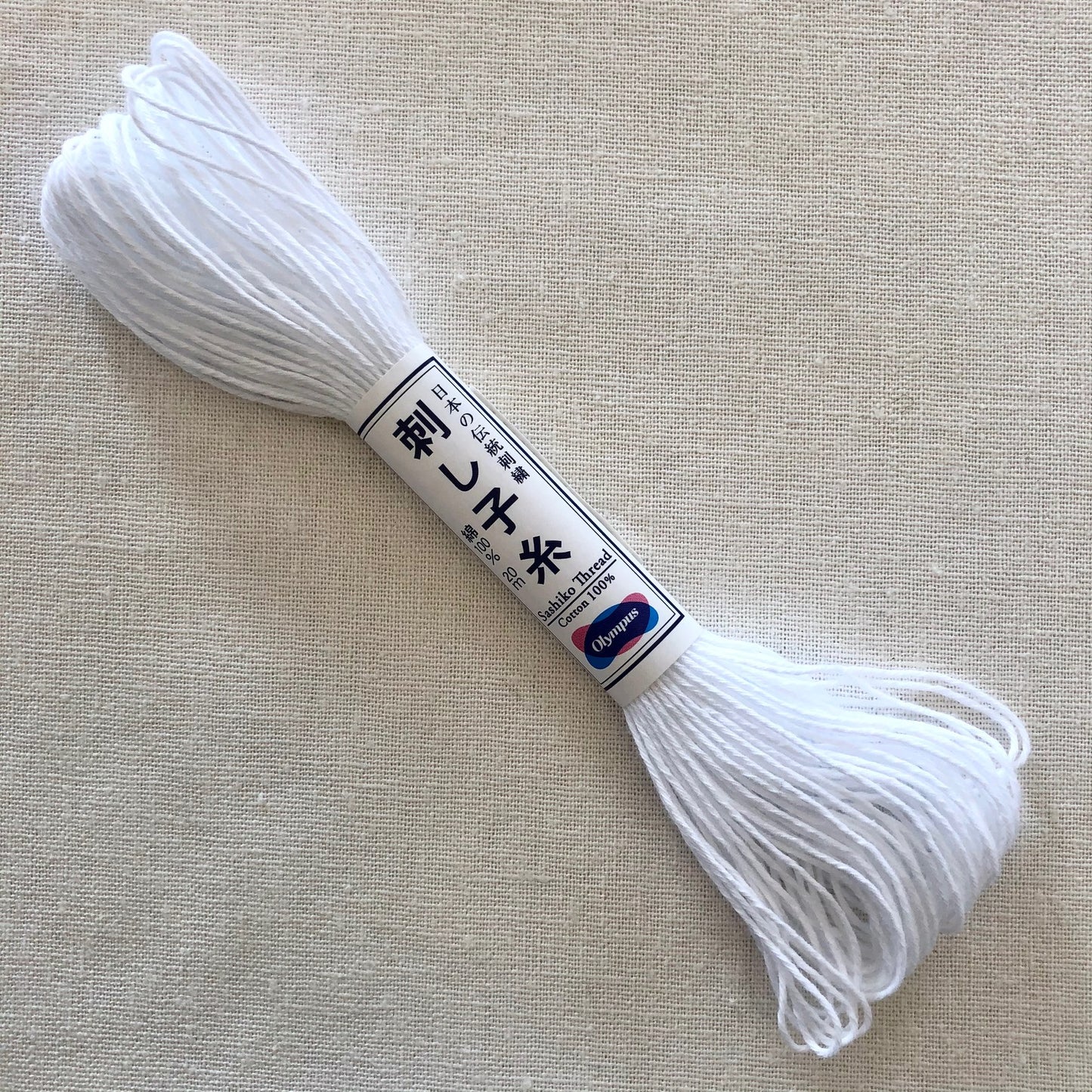 Olympus Sashiko Thread, 22yrds / 20m Skein, White #1