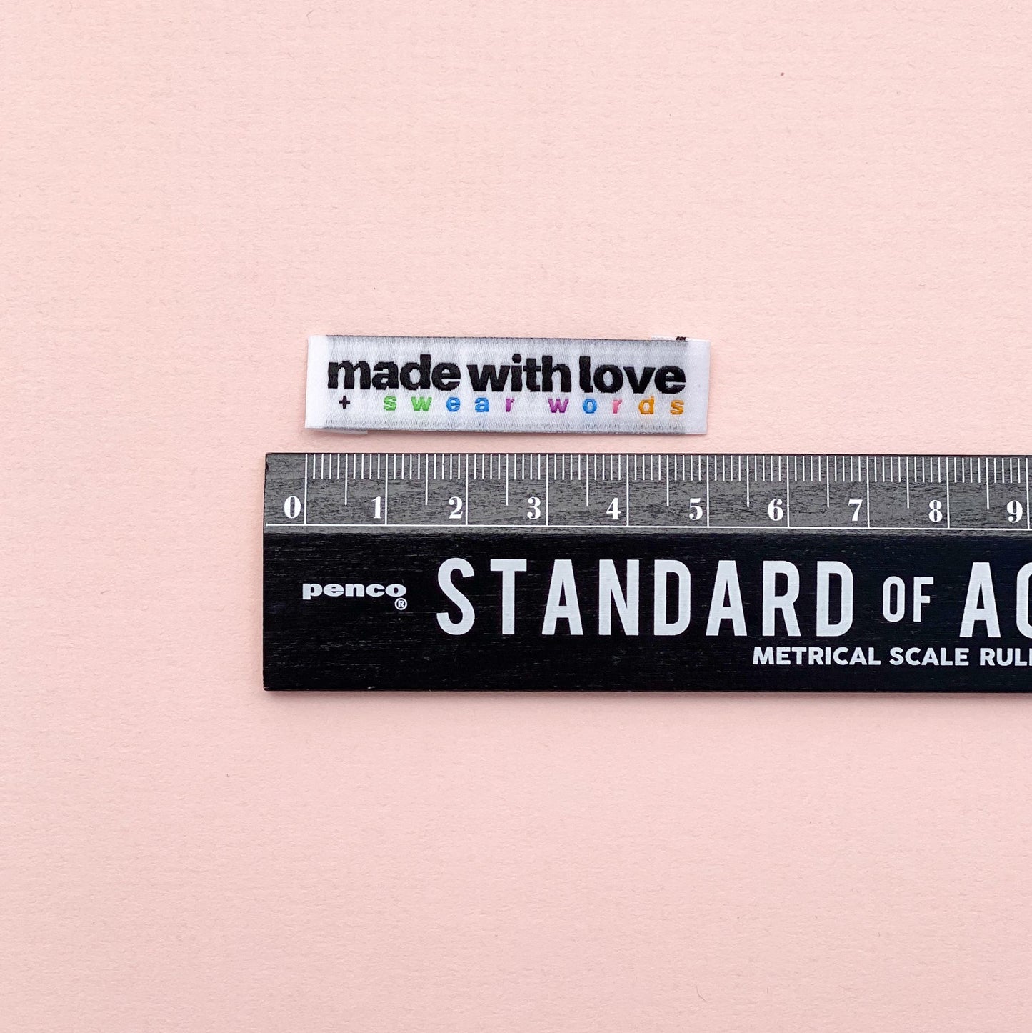 Labels by KATM, Kylie and the Machine Woven Labels, Made with Love + Swear Words, 10 labels per Pack