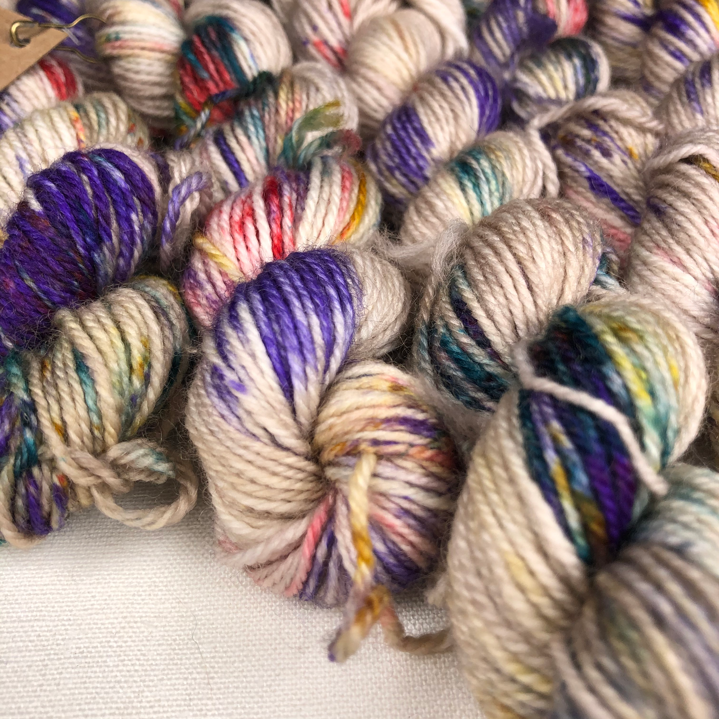 80/20 Sock Mini Yarn, Pressed Flower, Lichen and Lace