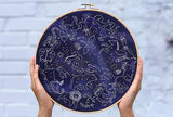 Kiriki Press, Star Map, Constellation Series, 11" Hoop Embroidery Kit