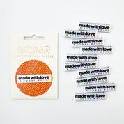 Labels by KATM, Kylie and the Machine Woven Labels, Made with Love + Swear Words, 10 labels per Pack