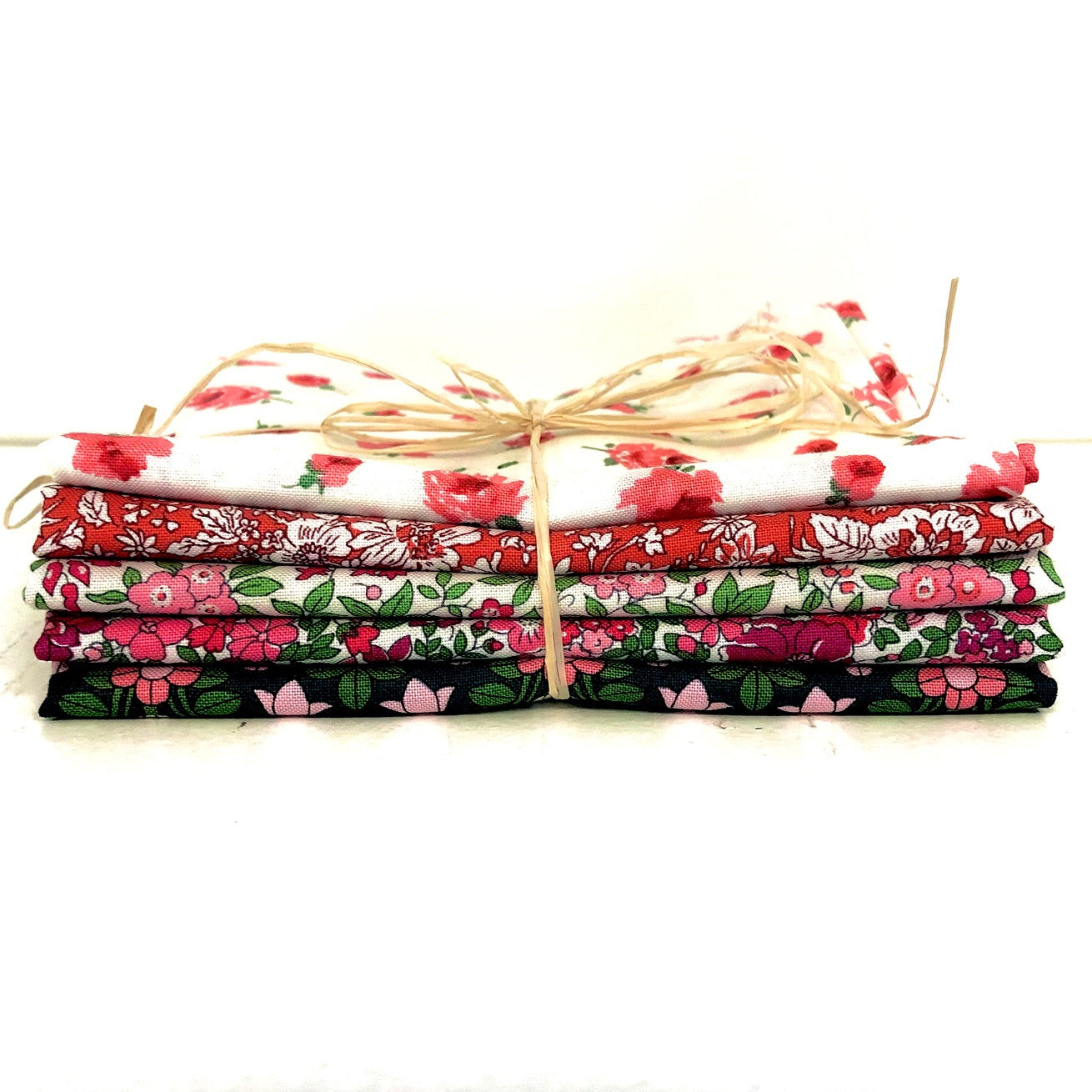 Fat Quarter 5 Pack Bundle Reds, The Flower Show MidSummer Collection, Liberty Fabric