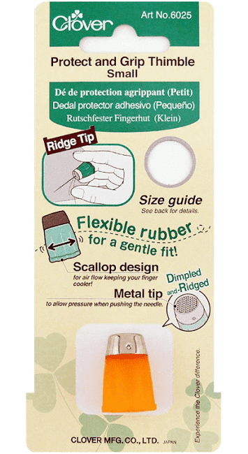 Clover Protect & Grip Thimble, Small No. 6025