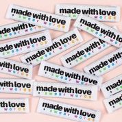 Labels by KATM, Kylie and the Machine Woven Labels, Made with Love + Swear Words, 10 labels per Pack