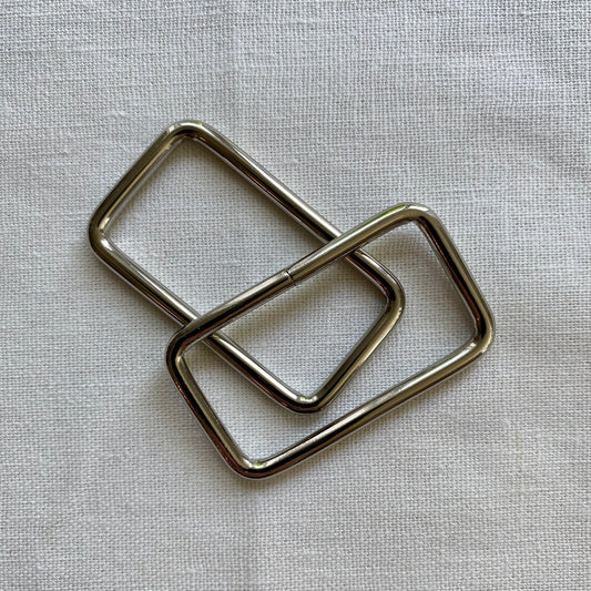 1.5" Rectangle Ring, 2 pack, Nickel