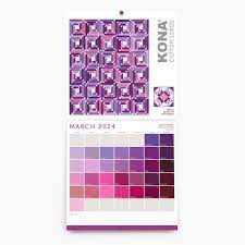 Kona Color Calendar 2024! Kona Cotton Solids 365, A Year of Quilts, Robert Kaufman #K0012024C