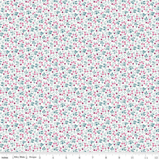 Frost Berry B, A Woodland Christmas, Liberty Fabrics, Sold per 1/2 meter