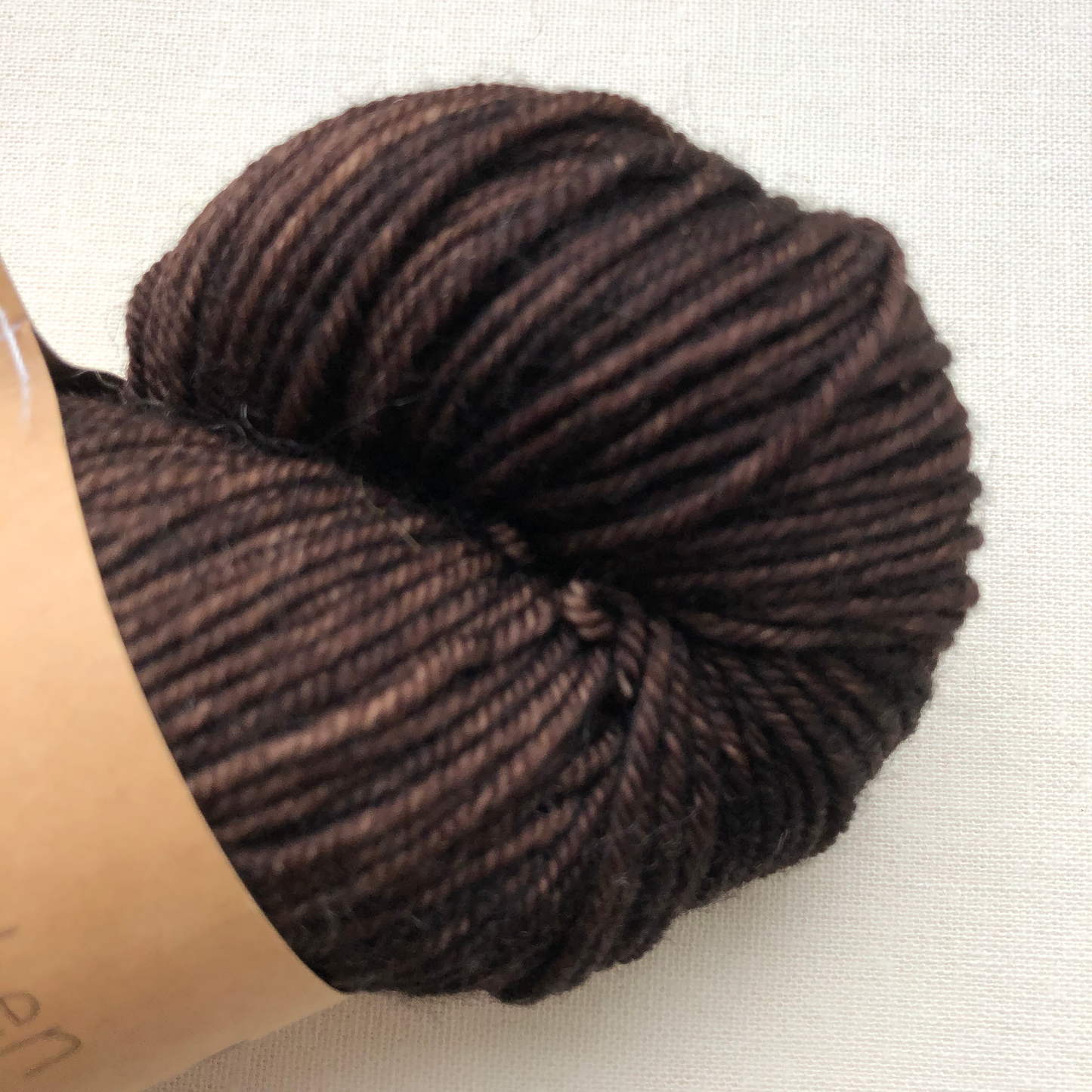 Merino Worsted, Black Walnut, Lichen and Lace