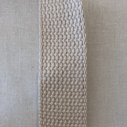 Cotton Webbing, Natural, by the meter