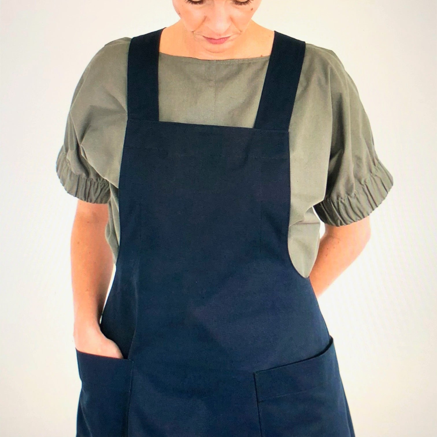 The Assembly Line, Apron Dress Pattern Nesting Ground Fabrics The Assembly Line, Apron Dress Pattern Nesting Ground Fabrics