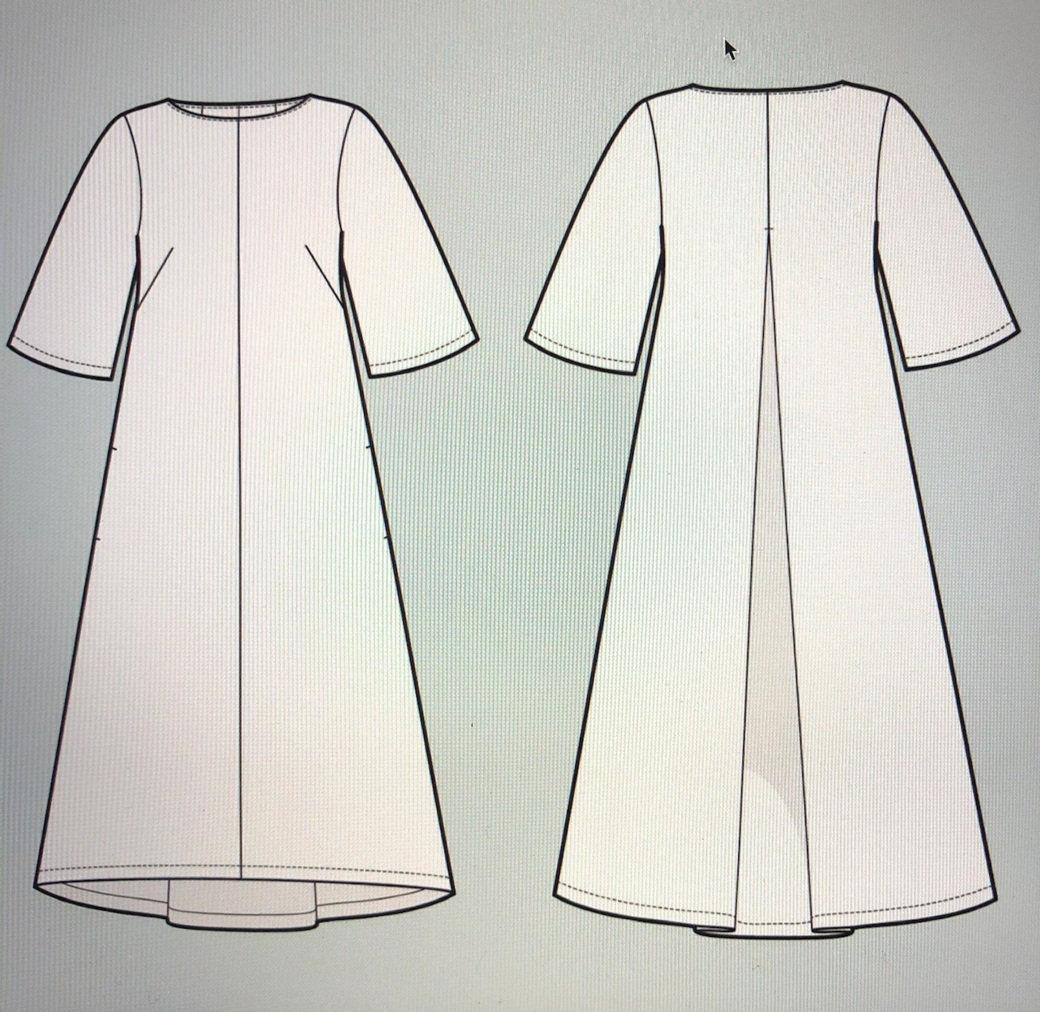 The Assembly Line, Box Pleat Dress Pattern Nesting Ground Fabrics The Assembly Line, Box Pleat Dress Pattern Nesting Ground Fabrics