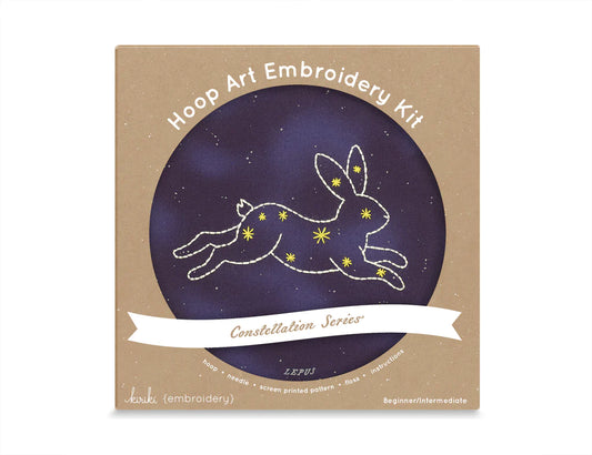 Kiriki Press, Lepus, Constellation Series, 6" Hoop Embroidery Kit