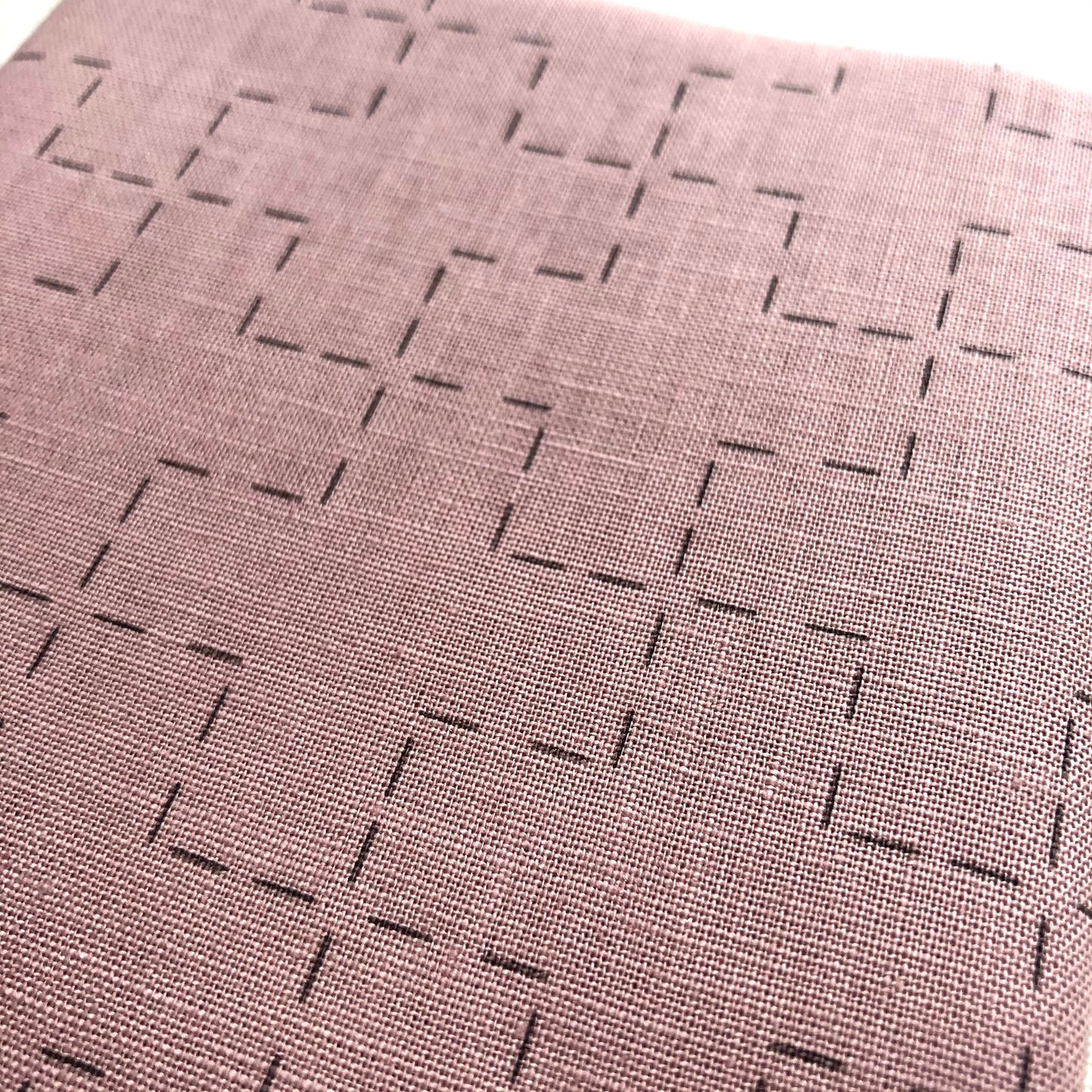 Lecien Cosmo Hidamari Sashiko Pre-printed Wash-away Panel, Cotton/Linen Blend, Jijitsunagi Cross Pattern, Coral
