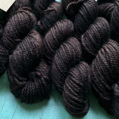80/20 Sock Mini Yarn, Black Walnut, Lichen and Lace
