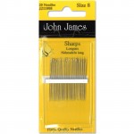 John James Sharps, Quilting Needles 20ct, Size 8
