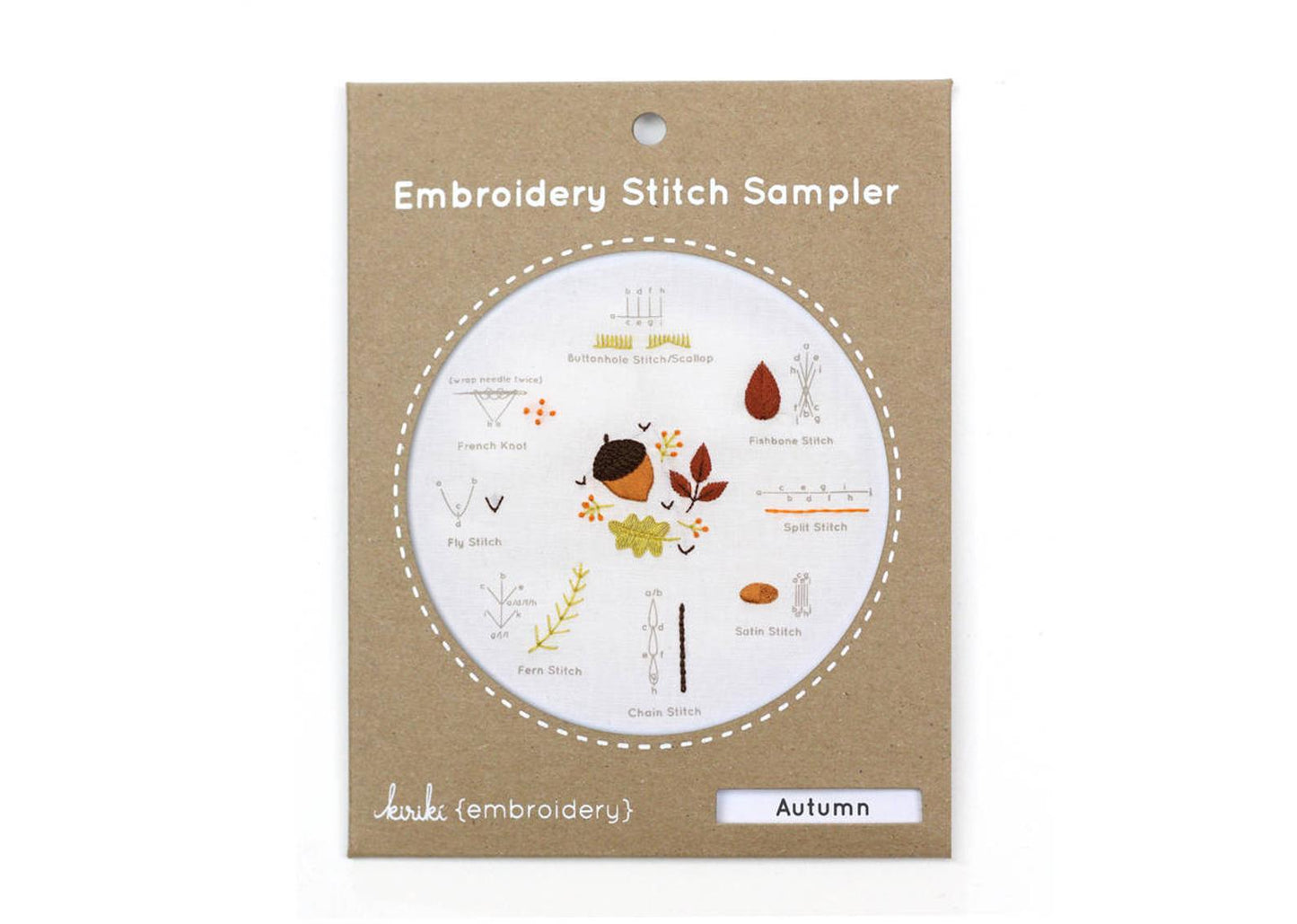 Kiriki Press, Embroidery Stitch Sampler, Autumn