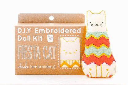 Kiriki Press, Embroidery Kit, Fiesta Cat